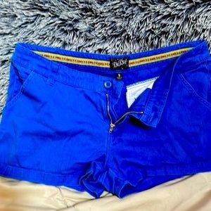 Brilliant blue shorts